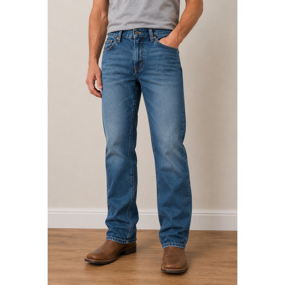 Ariat M5 Straight Fit Straight Leg Jeans Men 34x34 Medium Wash Western Cowboy